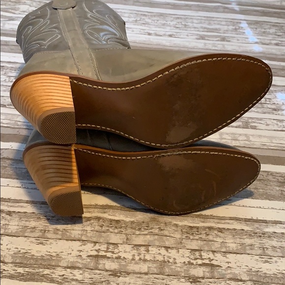 Capezio Gray/Sage Leather Cowboy Boots - Picture 4 of 4